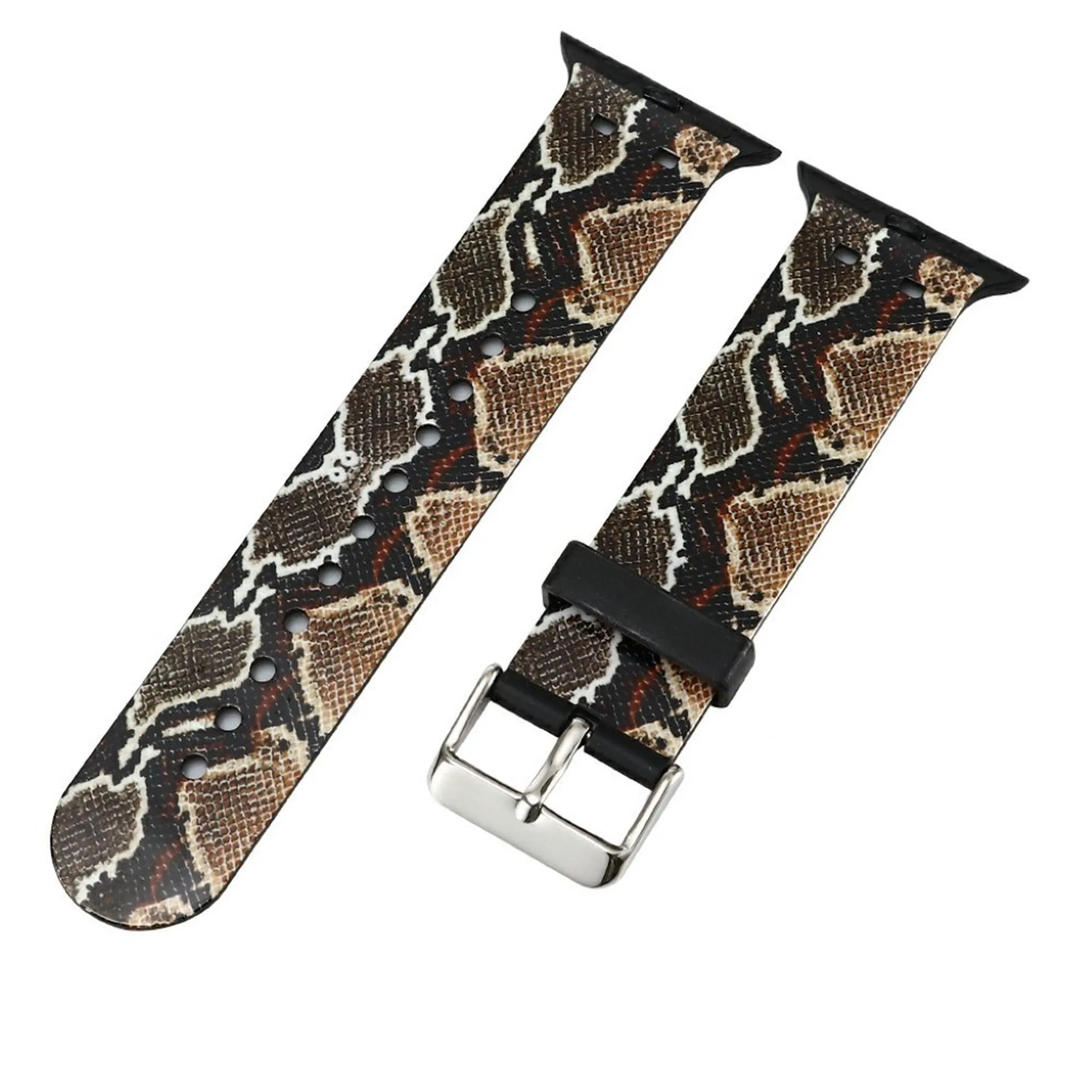 Apple Watch 44mm stylish pattern TPU watch strap - Grey / Snake Pattern