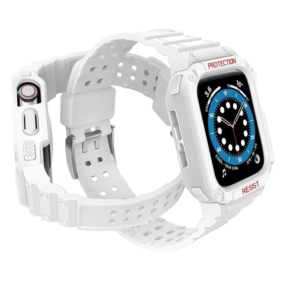 Apple Watch (45mm) contrast color TPU watch strap - Matte Transparent / Transparent