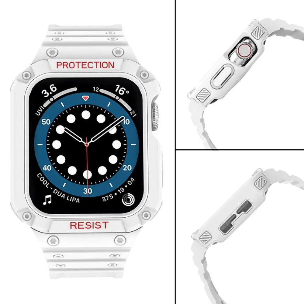 Apple Watch (45mm) contrast color TPU watch strap - Matte Transparent / Transparent