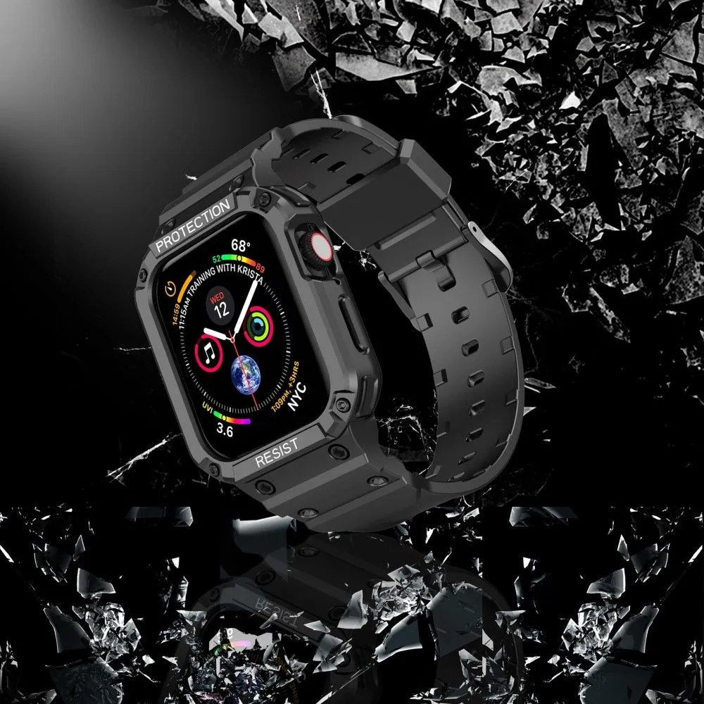 Apple Watch (45mm) integrated cover watch strap - Black
