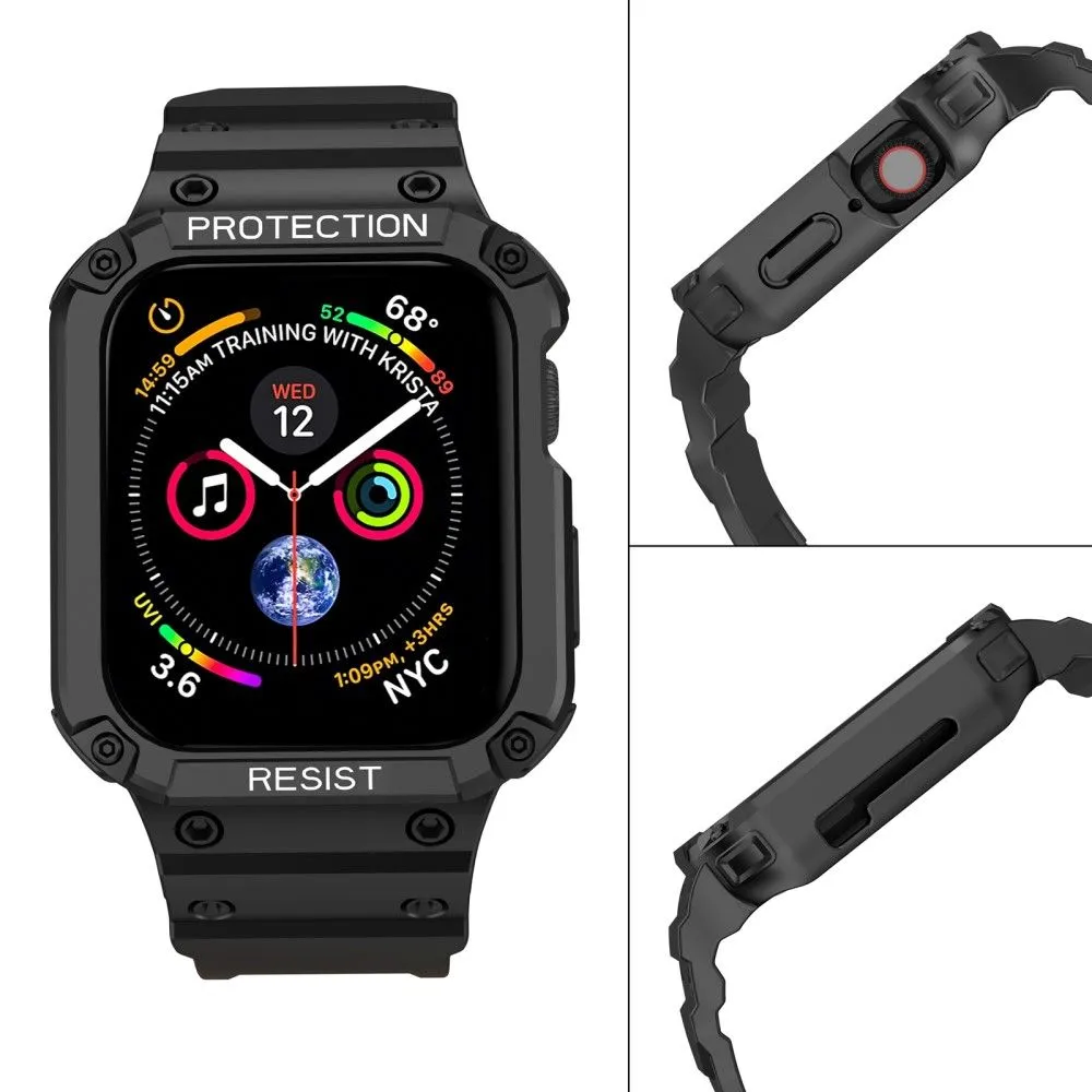 Apple Watch (45mm) integrated cover watch strap - Black