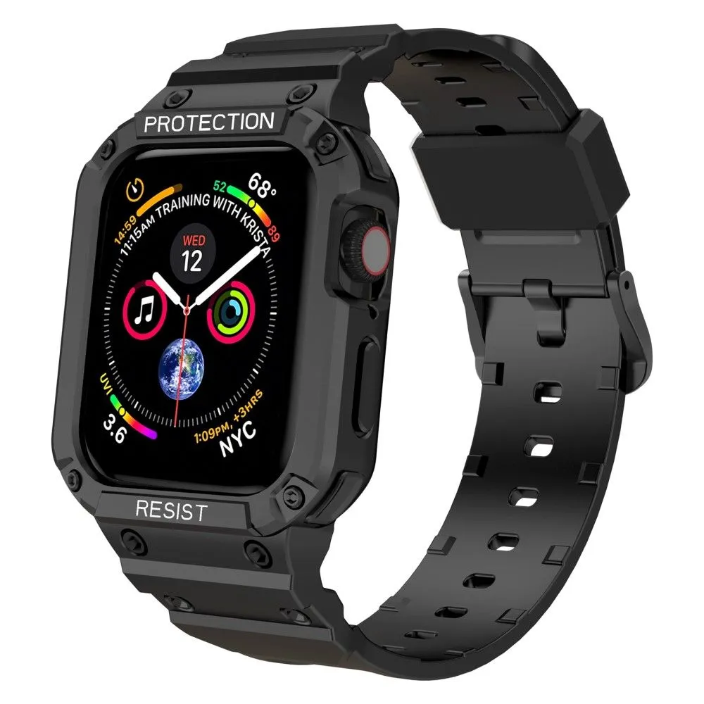 Apple Watch (45mm) integrated cover watch strap - Black