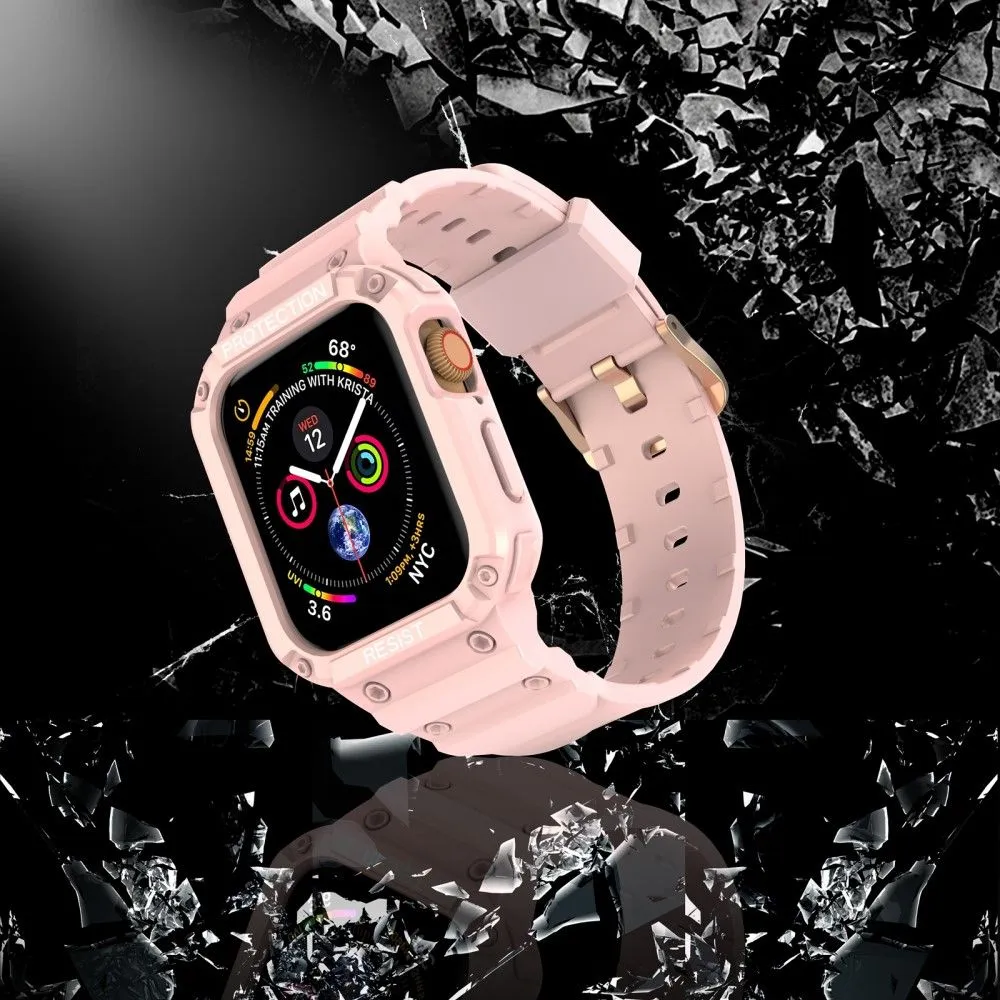Apple Watch (45mm) integrated cover watch strap - Pink