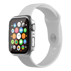 Apple Watch (45mm) silicone watch strap   cover with tempered glass - Transparent / Size: M / L