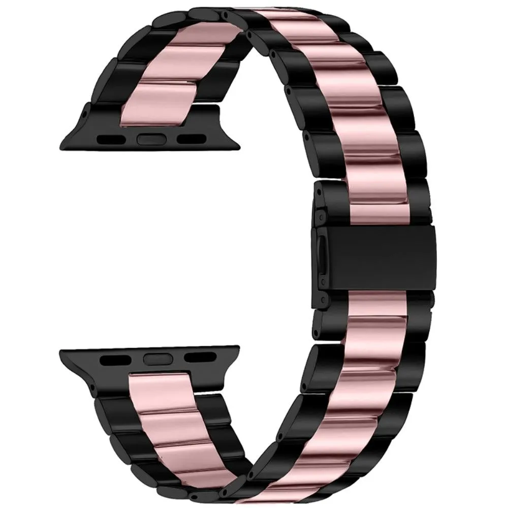 Apple Watch (45mm) stainless steel watch strap - Black / Pink