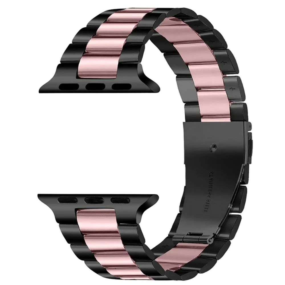 Apple Watch (45mm) stainless steel watch strap - Black / Pink