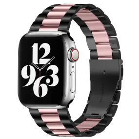 Apple Watch (45mm) stainless steel watch strap - Black / Pink