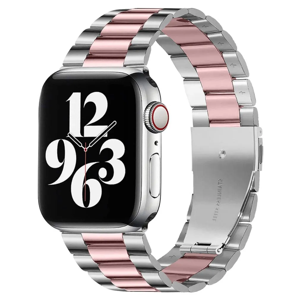 Apple Watch (45mm) stainless steel watch strap - Silver / Pink