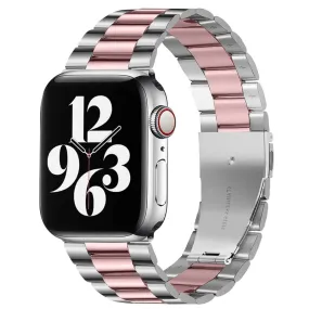 Apple Watch (45mm) stainless steel watch strap - Silver / Pink