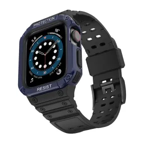 Apple Watch (45mm) TPU watch strap - Black / Blue