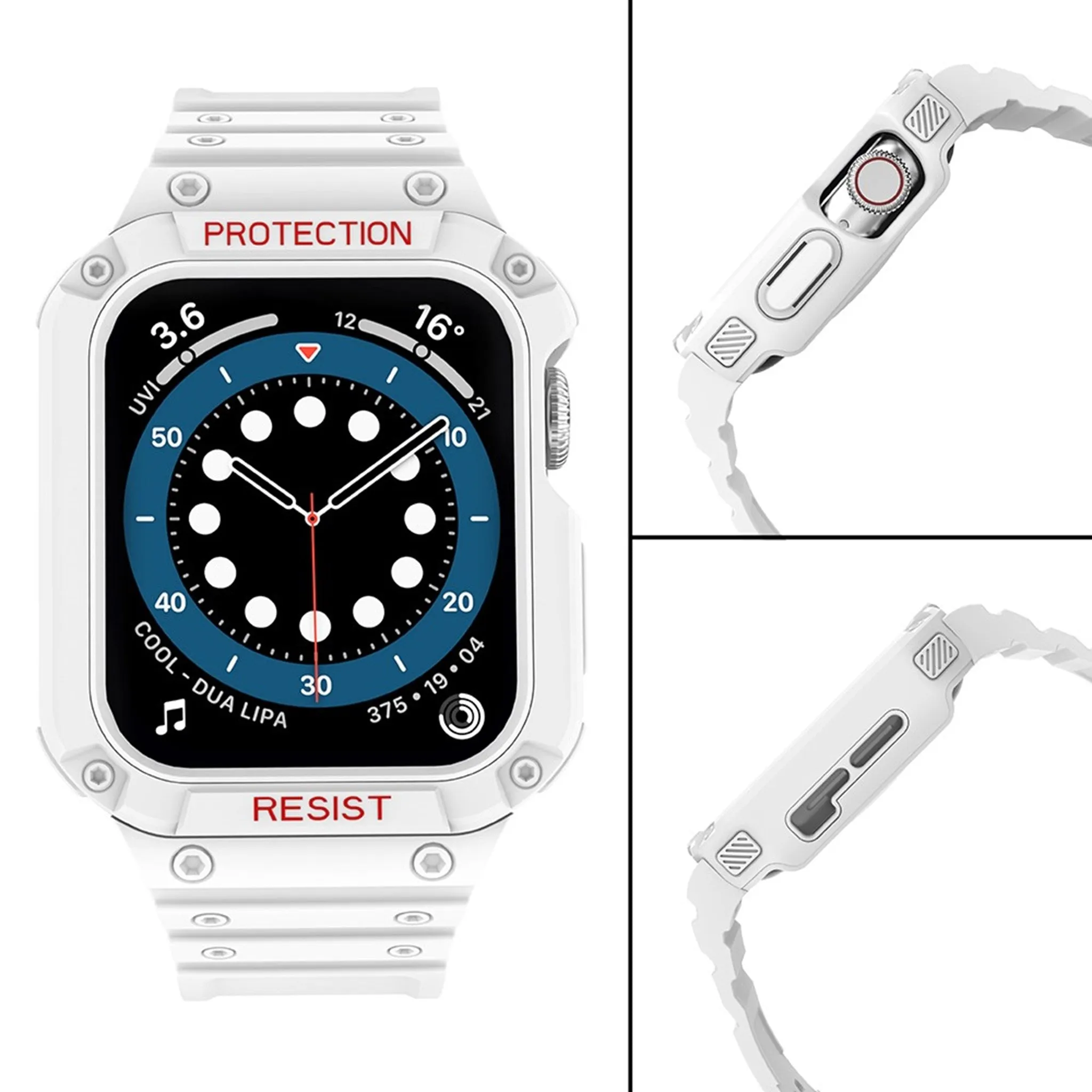 Apple Watch (45mm) TPU watch strap - White / White