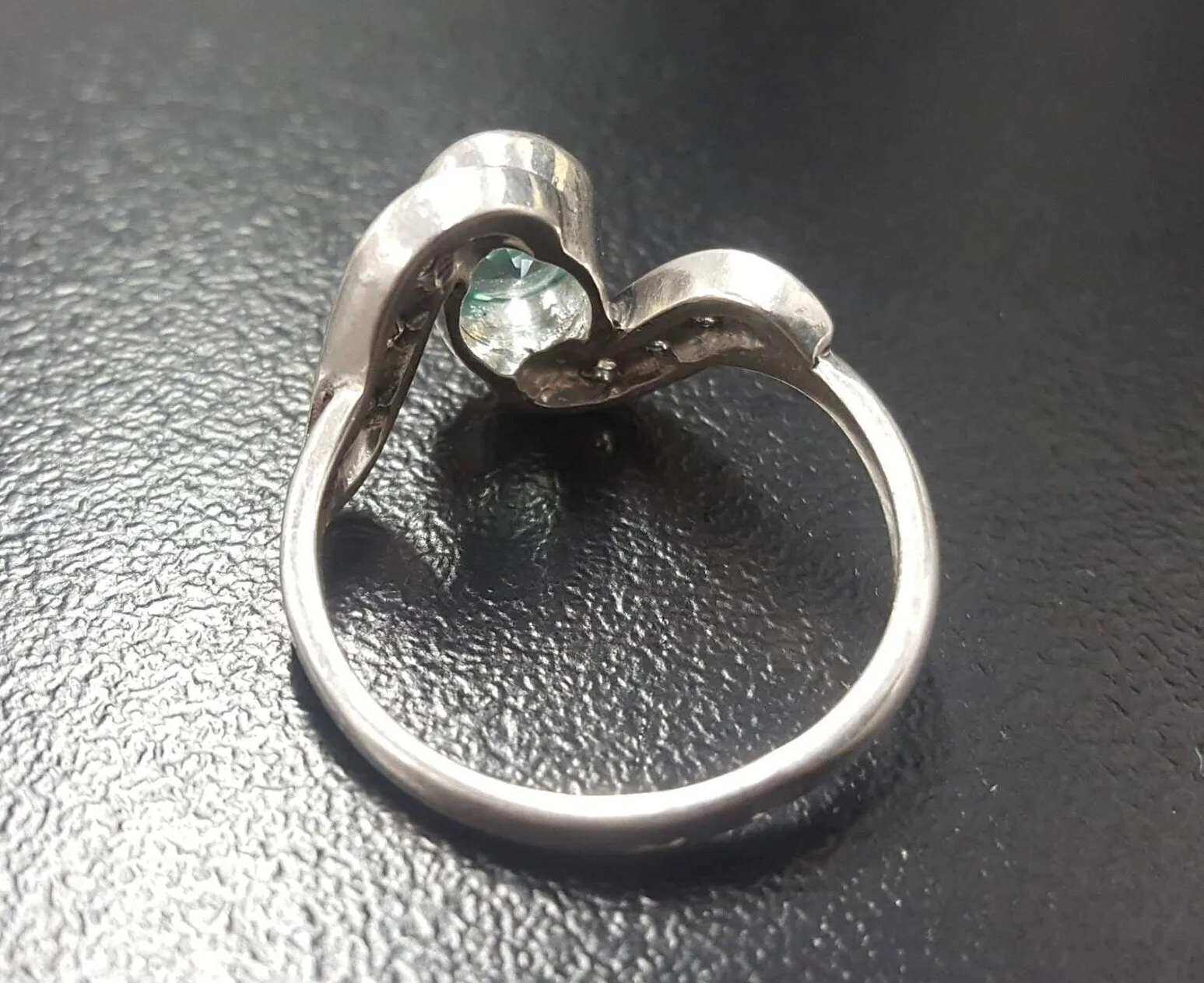 Aquamarine Ring - Sky Blue Ring - Vintage Bezel Ring