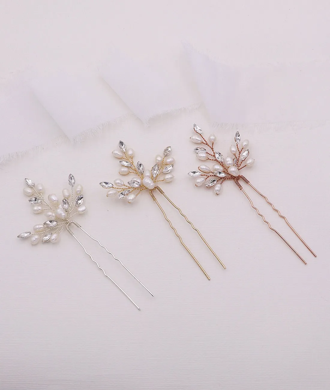 Aryana Pearl Hairpin Set of 3