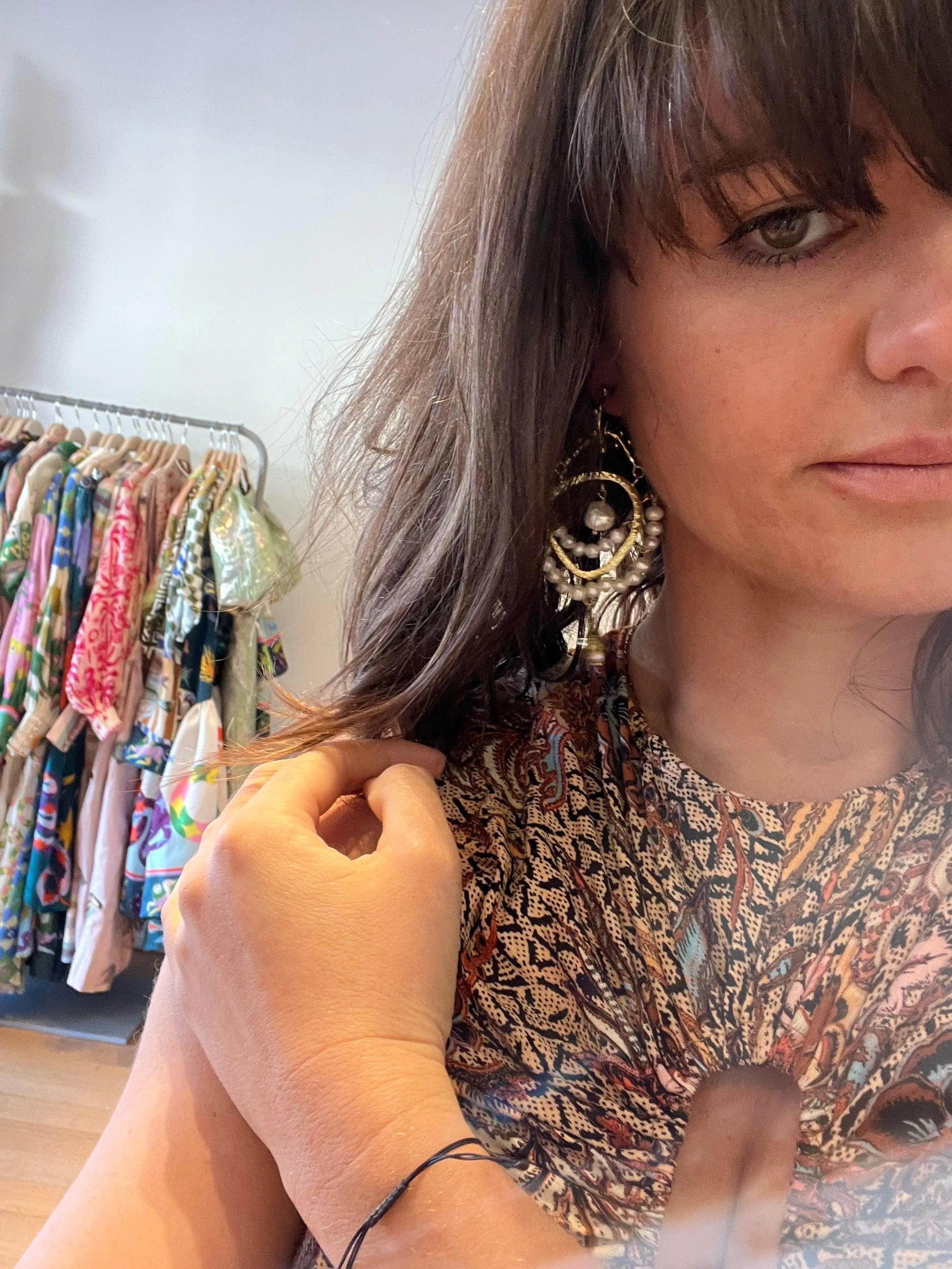 Beaded Chandelier Earring