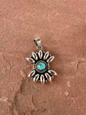 Beautiful Handmade Sterling Silver & Turquoise pendant