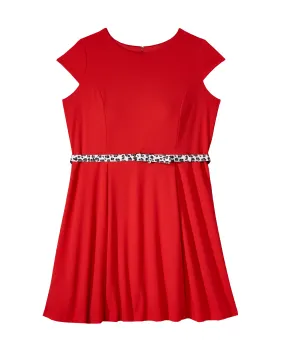 Belen Cap Sleeve Dress | Burgundy
