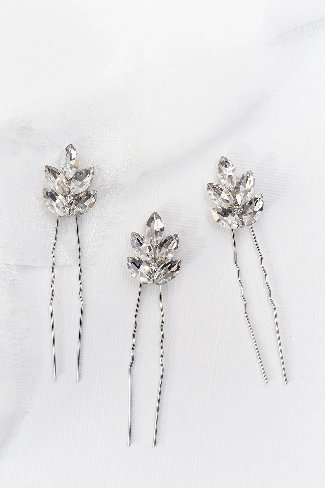Belinda Crystal Hairpin Set Set of 3