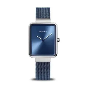 Bering Ladies Classic Rectangular Blue watch