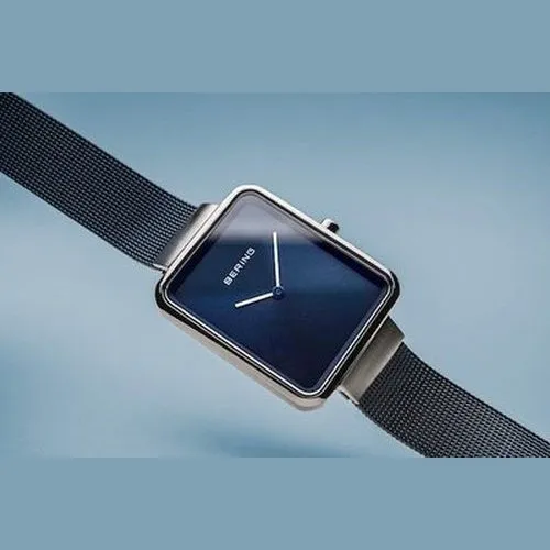 Bering Ladies Classic Rectangular Blue watch