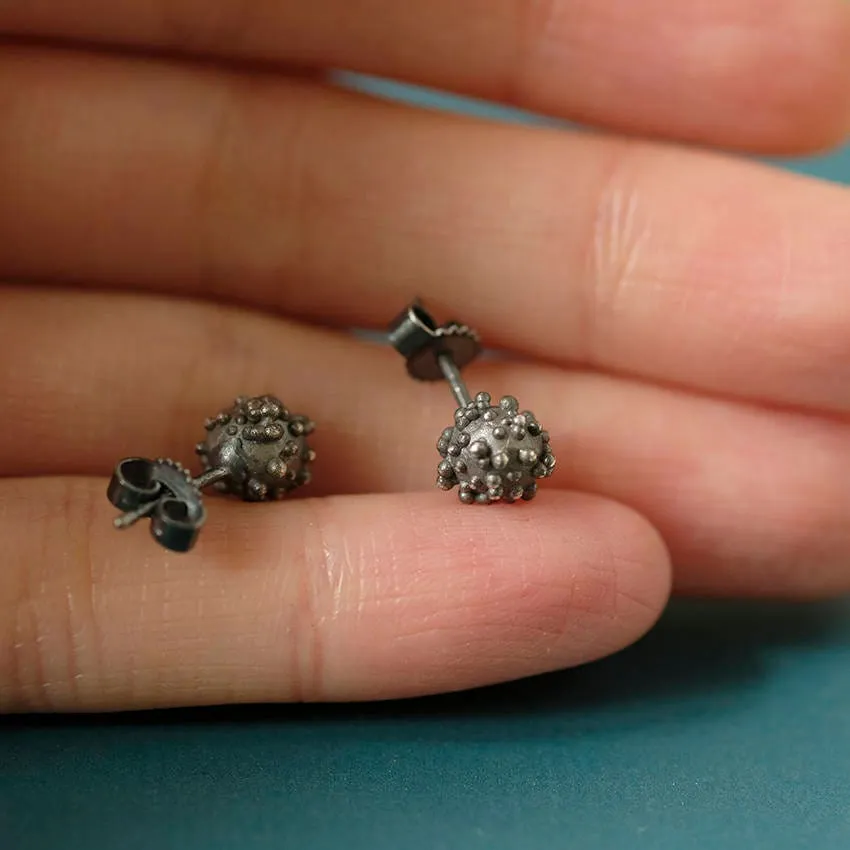 Black Beaded Studs