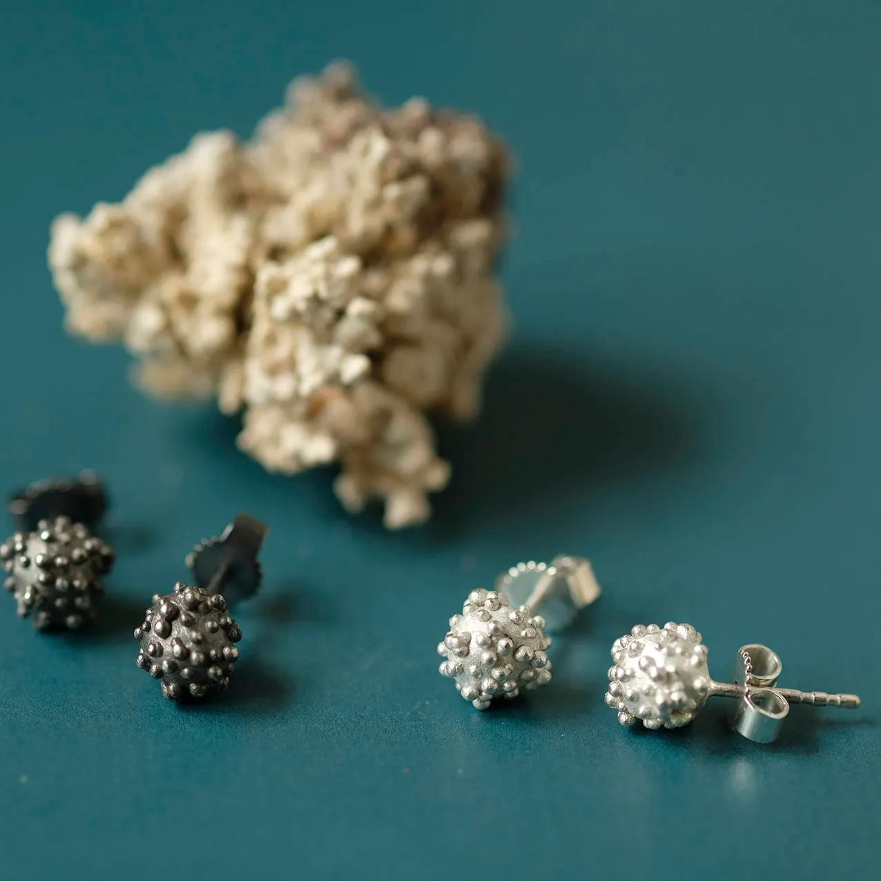 Black Beaded Studs