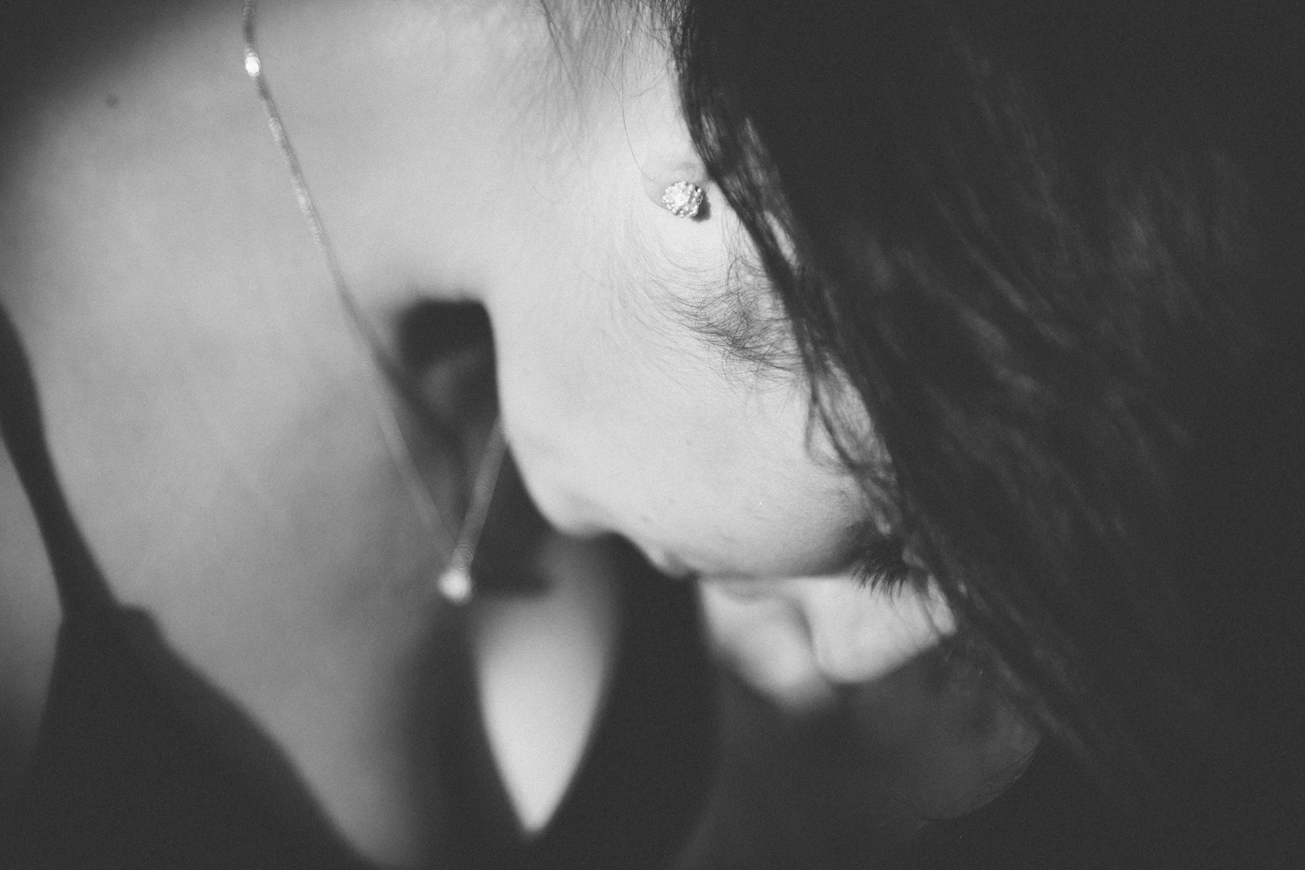 Black Beaded Studs
