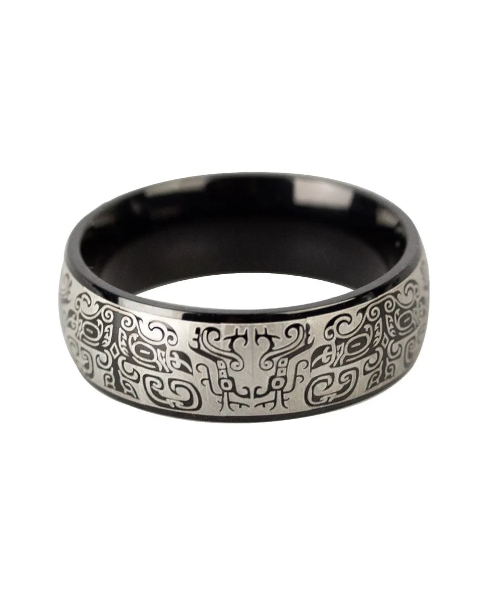 BLACK GRAFFITI RING