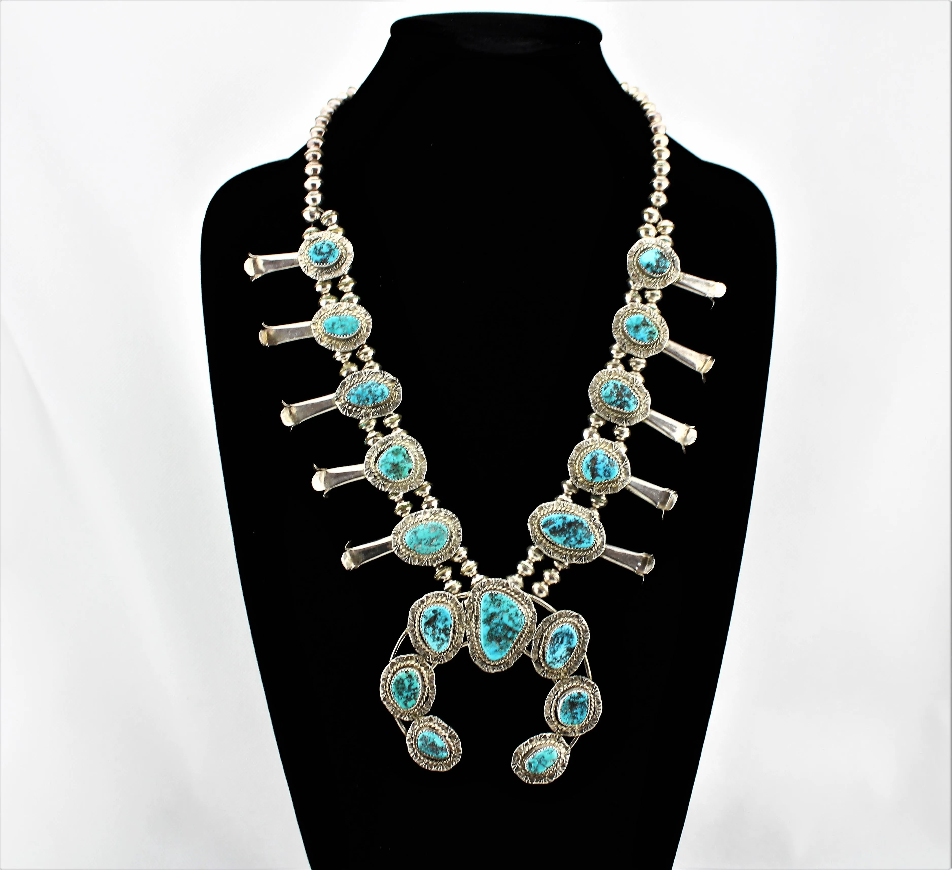 Bobby Edsitty Squash Blossom Necklace