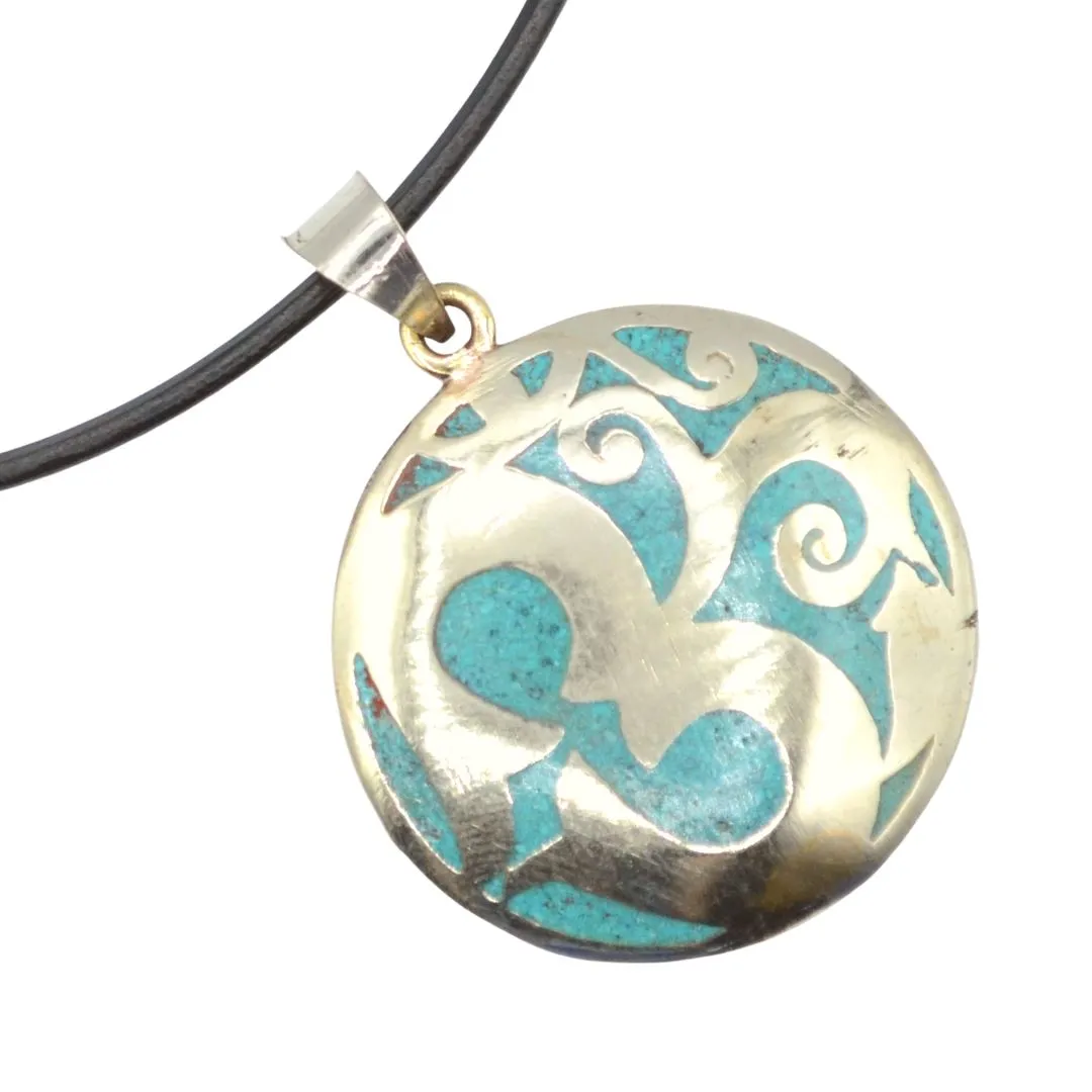Brass Om Necklace