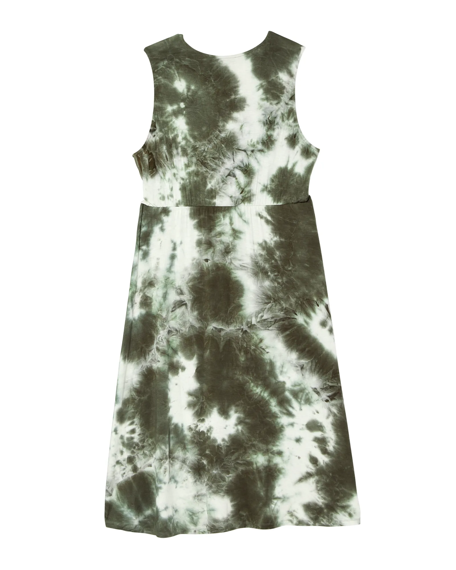 Brent Wrap Front Dress | Olive Green / White