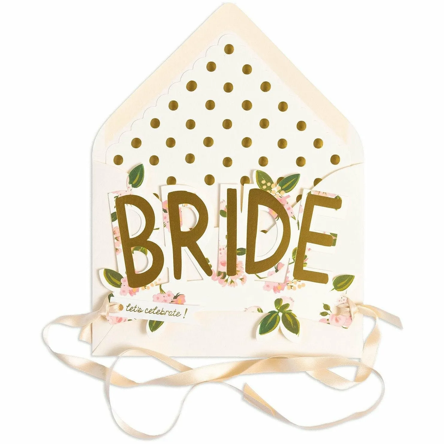 Bride Paper Crown (ribbon included) Card