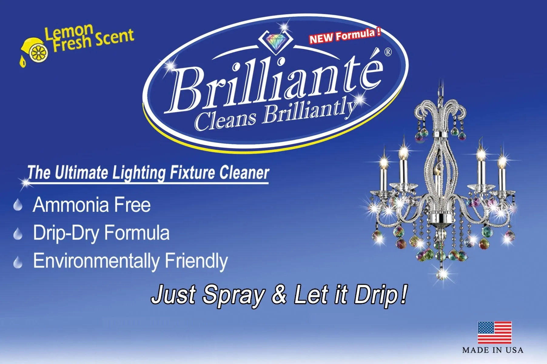 Brilliante Crystal Cleaner Spray 32oz Bottle