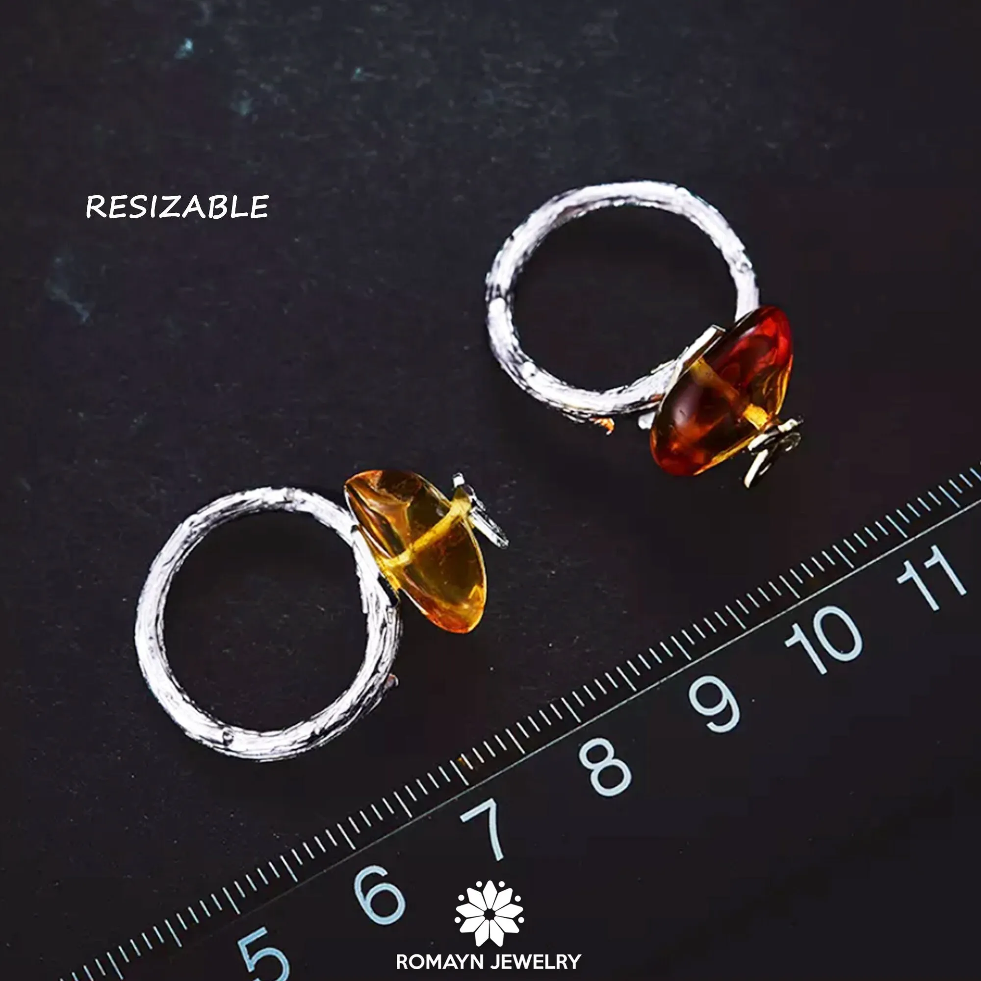 Butterfly on Gemstone Ring