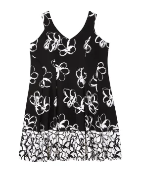 Cabot Fit and Flare Dress | Black / White