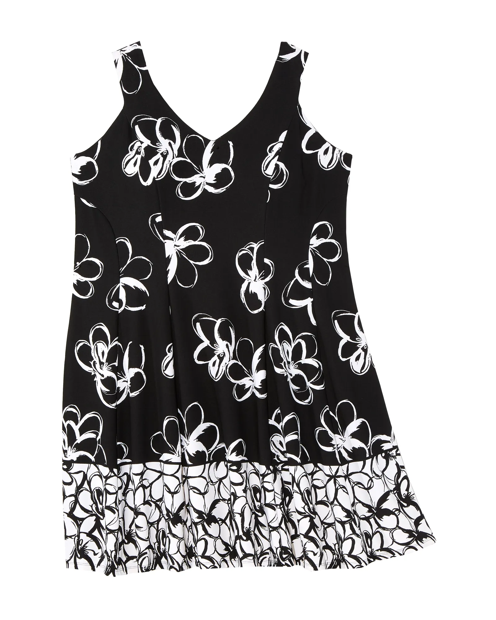 Cabot Fit and Flare Dress | Black / White