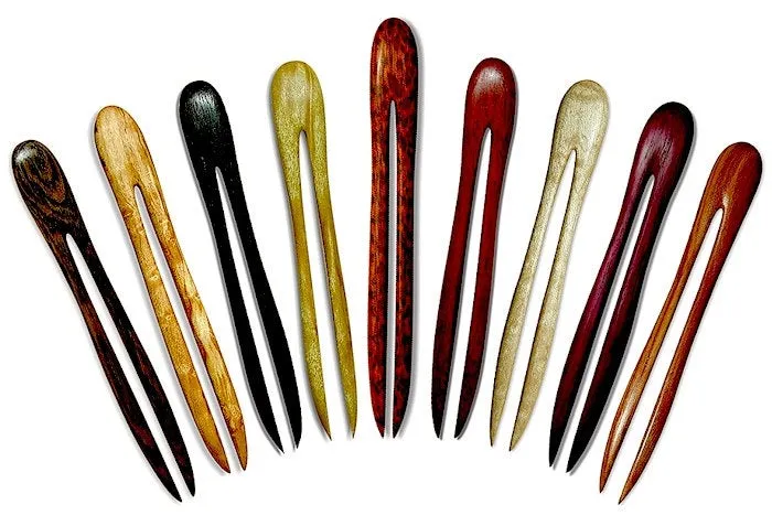 Celtic Hair pin, ebony wood hair pin, celtic hair fork