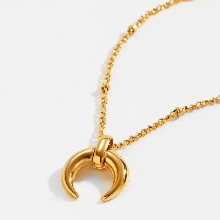 Classic Moon Pendant Necklace
