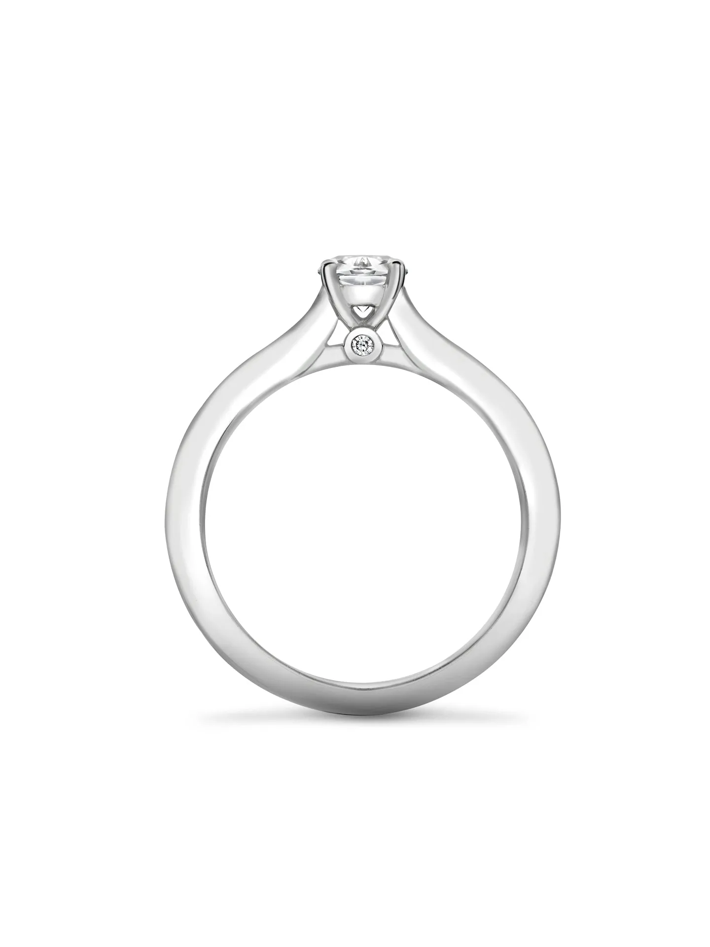 Classic Platinum Diamond Engagement Ring 0.4 Carat
