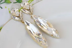 CLEAR CHANDELIER EARRINGS