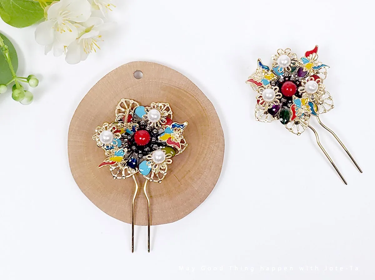 Colorful Floral Hairpin
