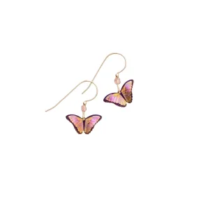 Coral Petite Bella Butterfly Earrings