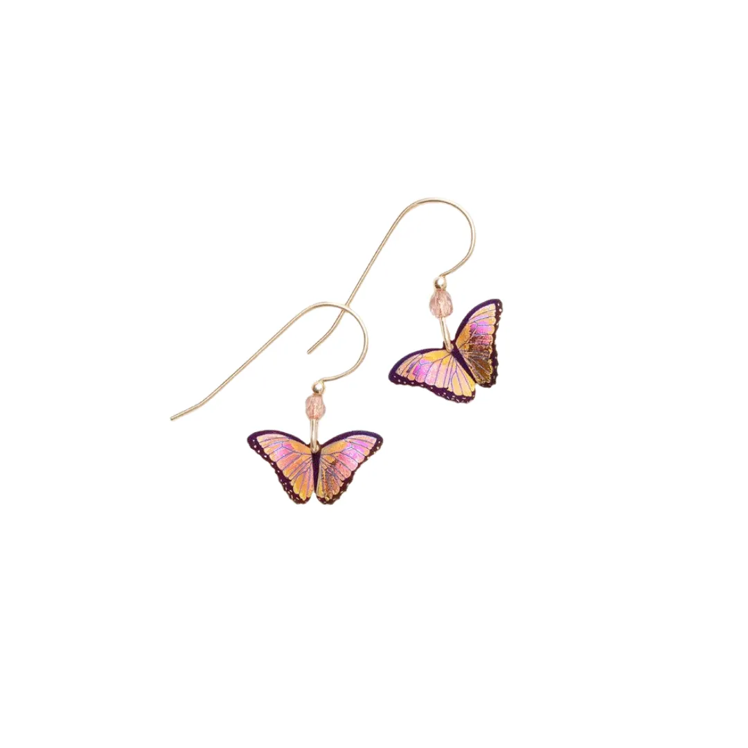Coral Petite Bella Butterfly Earrings