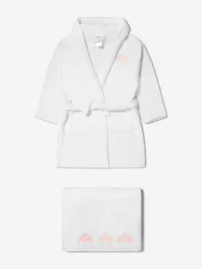 Cotton and Company Girls Cotton Crown Bathrobe And Towel Set