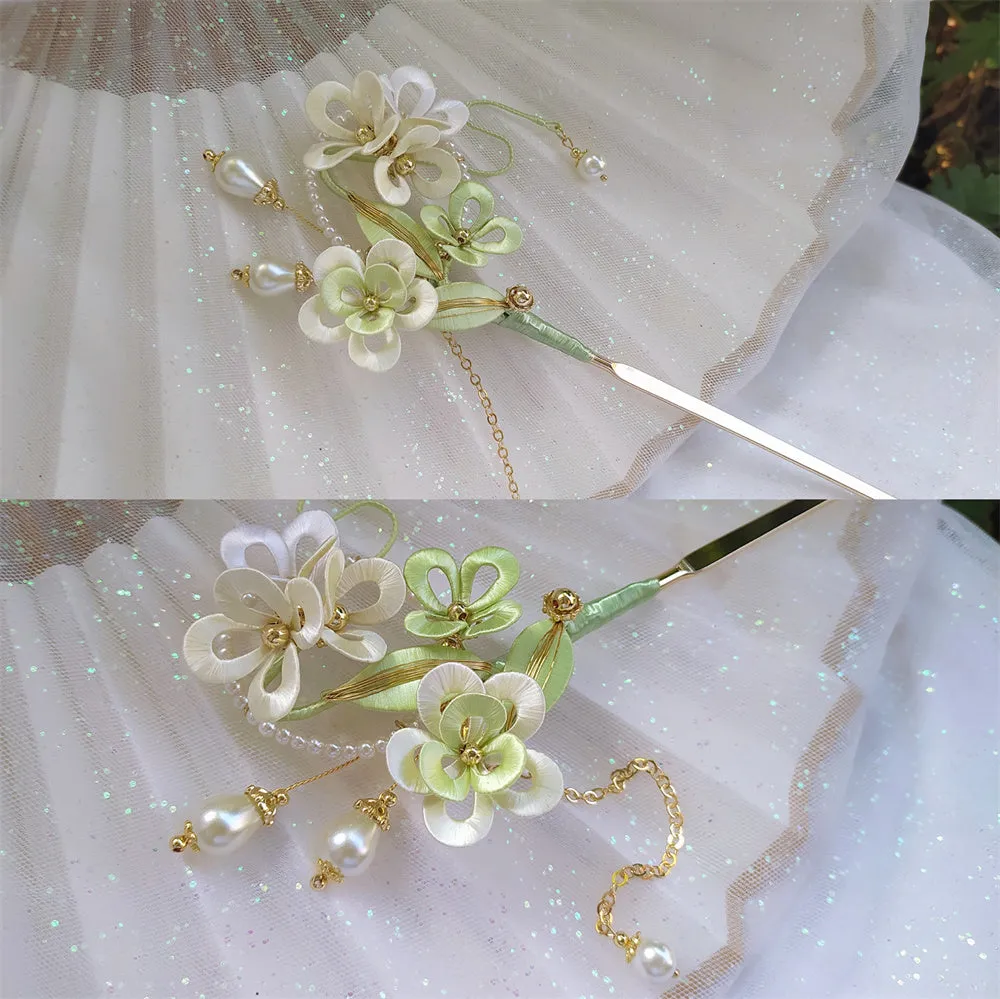 Creative Antique Style Handmade Jewelry Non-legacy Flower-wrapped Hairpin Brooch