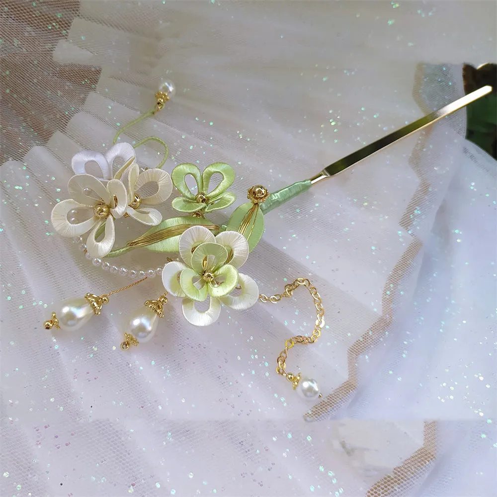 Creative Antique Style Handmade Jewelry Non-legacy Flower-wrapped Hairpin Brooch