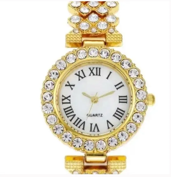 Crystal Band Watch and Bracelet Set