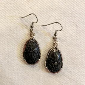 Crystal Creek Gems: Bryozoan Coral Earrings