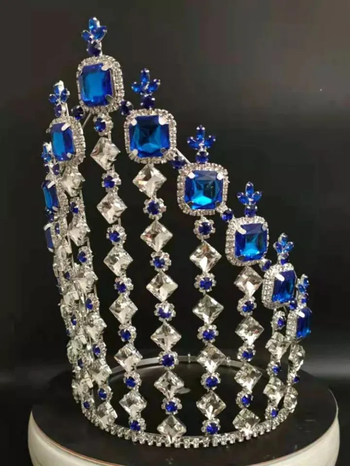 Crystal Pageant Tiara Crown Large Tall Beauty Pageant Crown