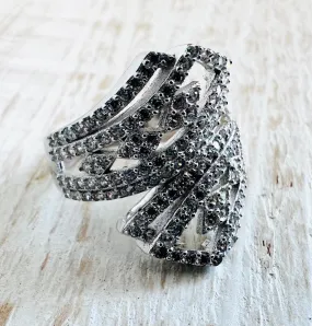 Cubic Zirconia 1920’s Style Statement Ring