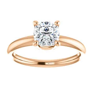 Cubic Zirconia Engagement Ring- The Angelina (Customizable Cushion Cut  Elevated Solitaire)